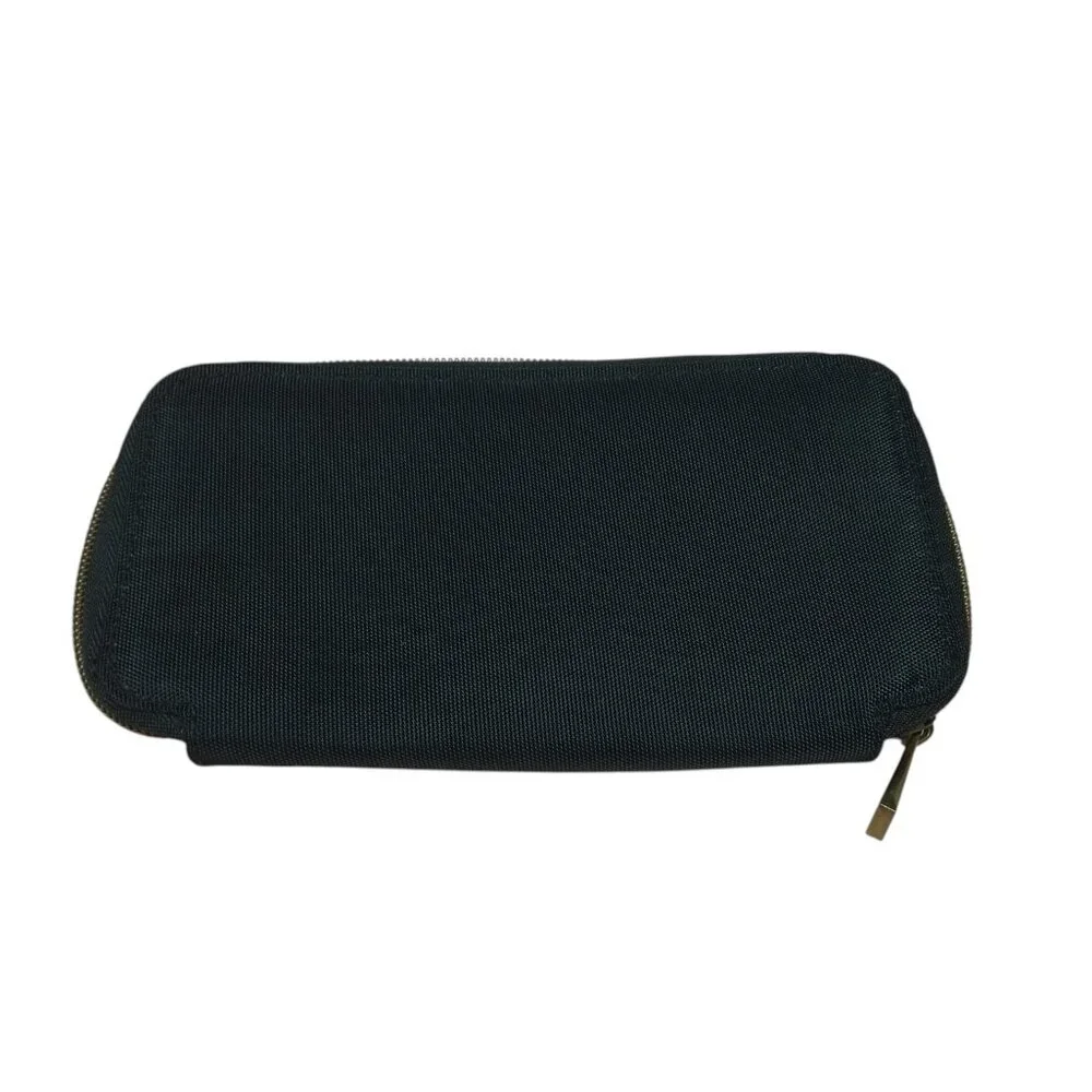 TRAVELON Women's Black Zip Around Wallet  RFID Blocking Travel Nylon 7.5x4”